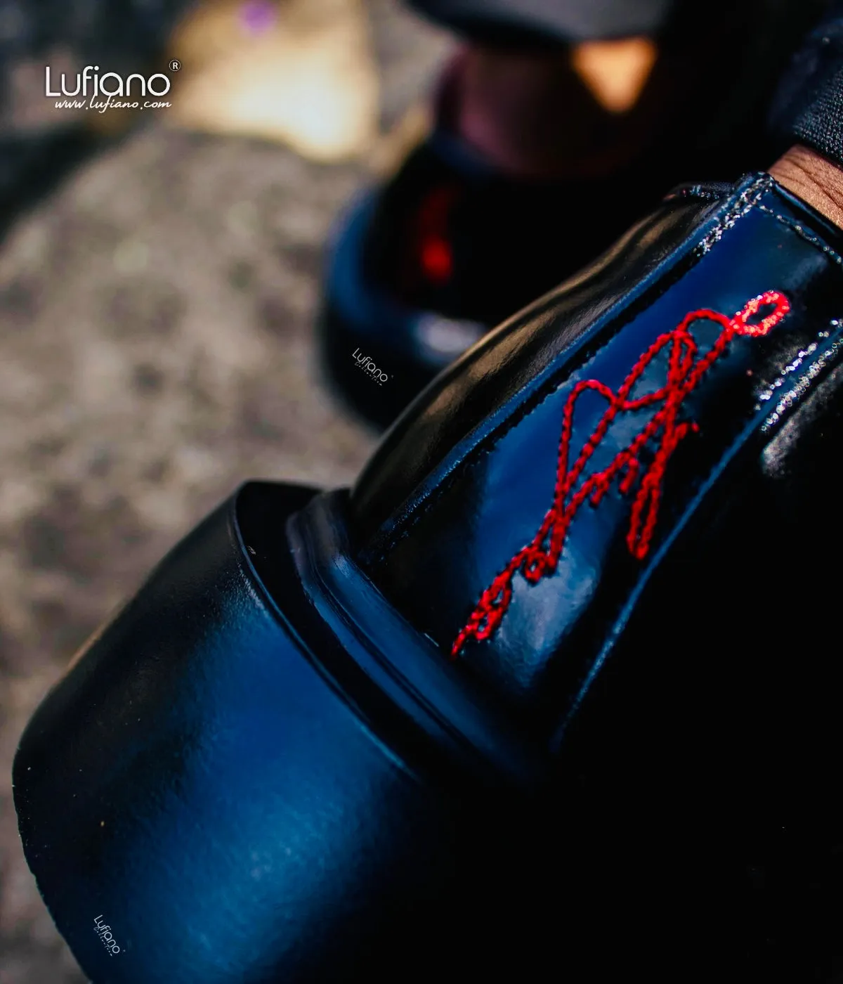 159 Lufiano Lace Up: Black/Red