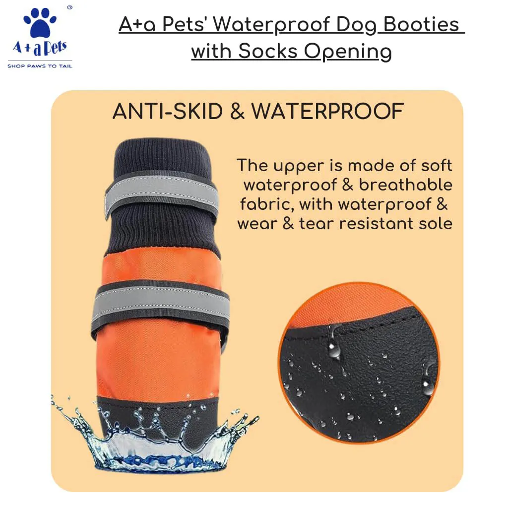 A a Pets' Premium Dog Boots for All-Weather Adventures - Red