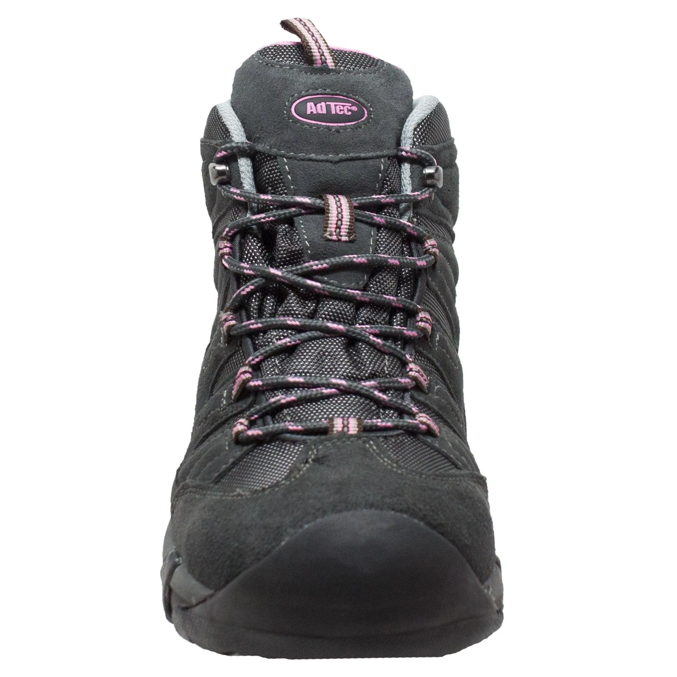 AdTec Women's Composite Toe Work Hiker Grey/Pink