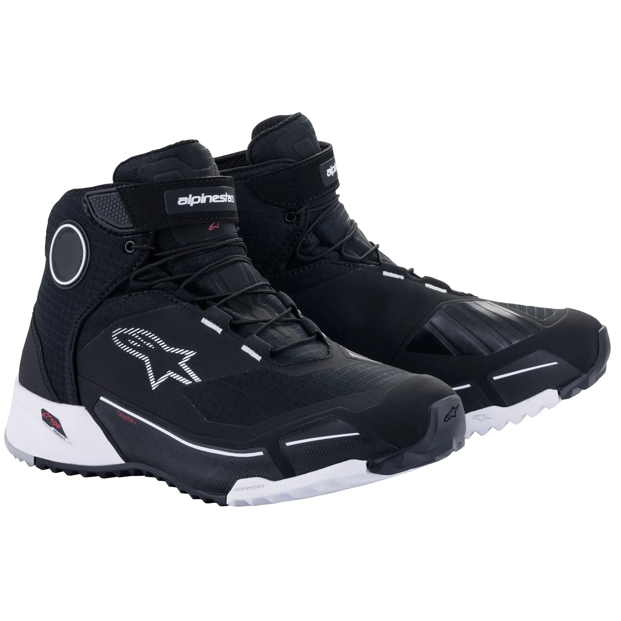 Alpinestars Cr-X Drystar Riding Shoes Black White