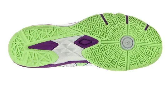 Asics Gel-Blade 5 Women's Court Shoes, White/Pistachio/Grape