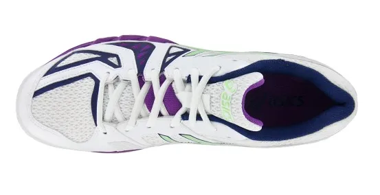 Asics Gel-Blade 5 Women's Court Shoes, White/Pistachio/Grape