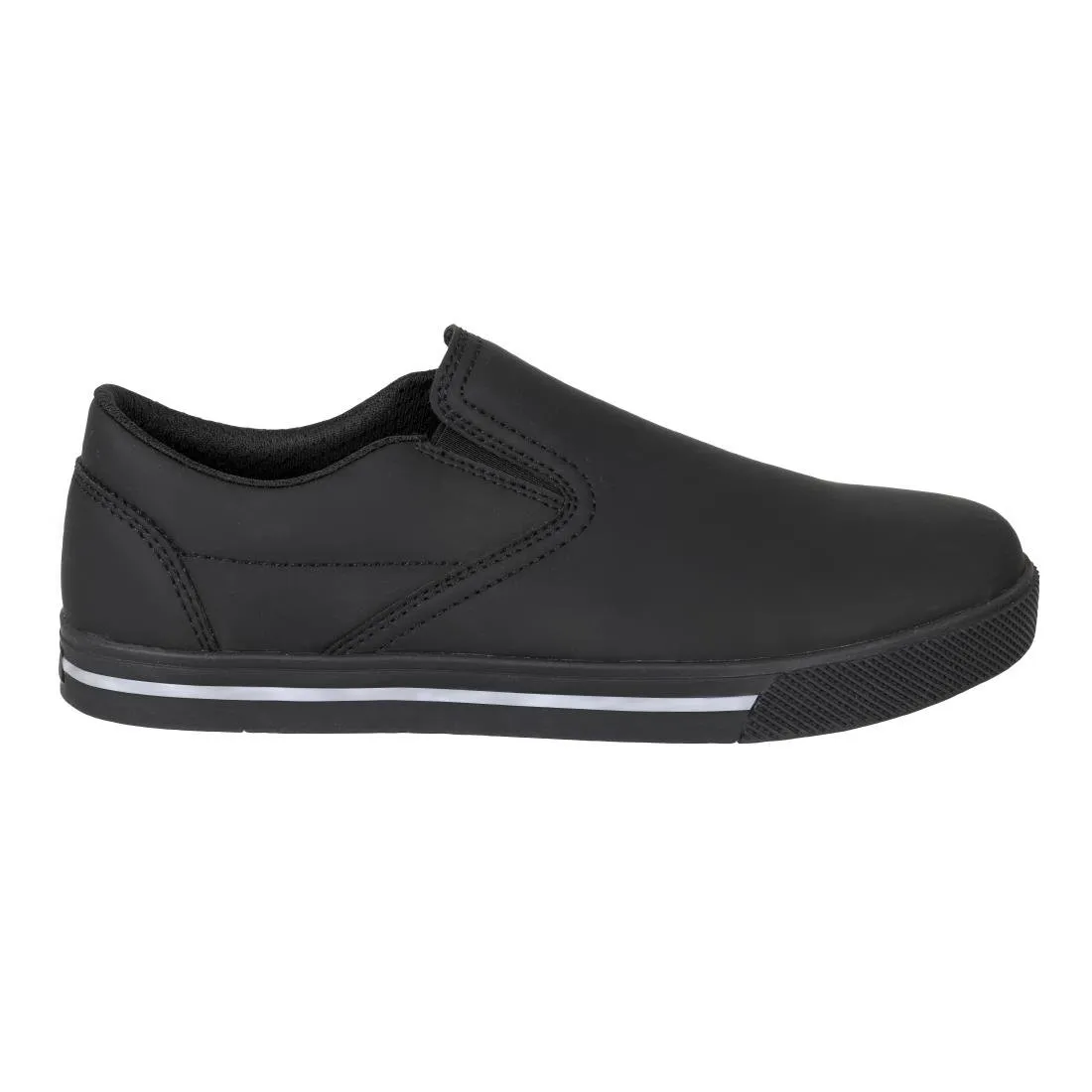 BA062-44 Slipbuster Recycled Microfibre Slip-on Shoe Matte Black 44