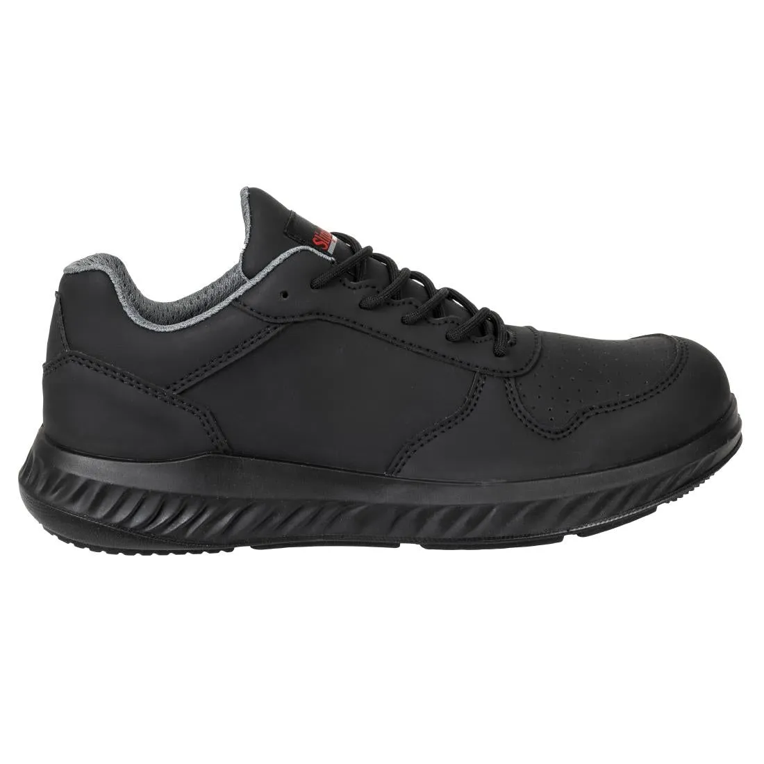 BA063-38 Slipbuster Recycled Microfibre Trainers Matte Black 38