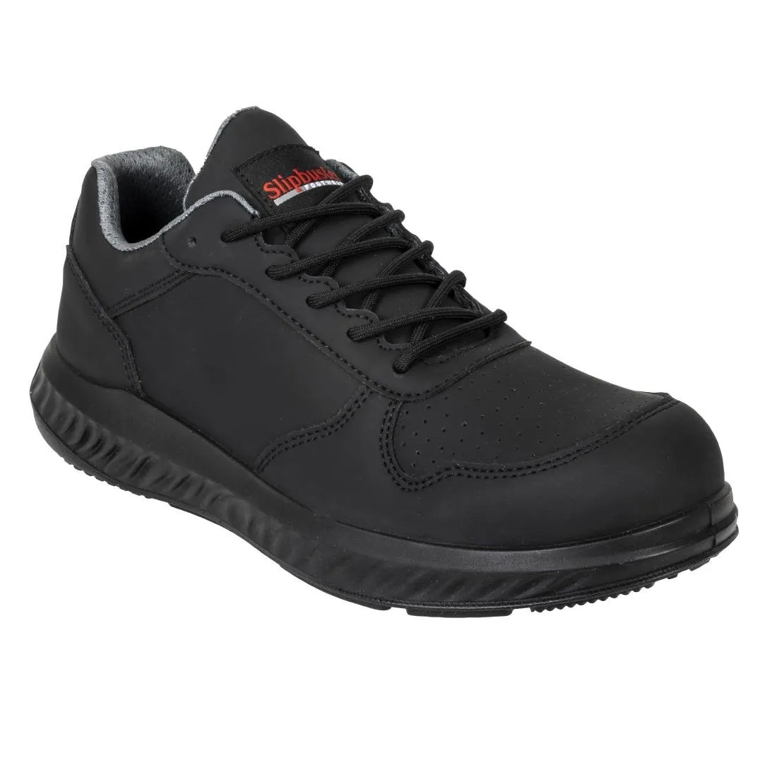 BA063-39 Slipbuster Recycled Microfibre Trainers Matte Black 39