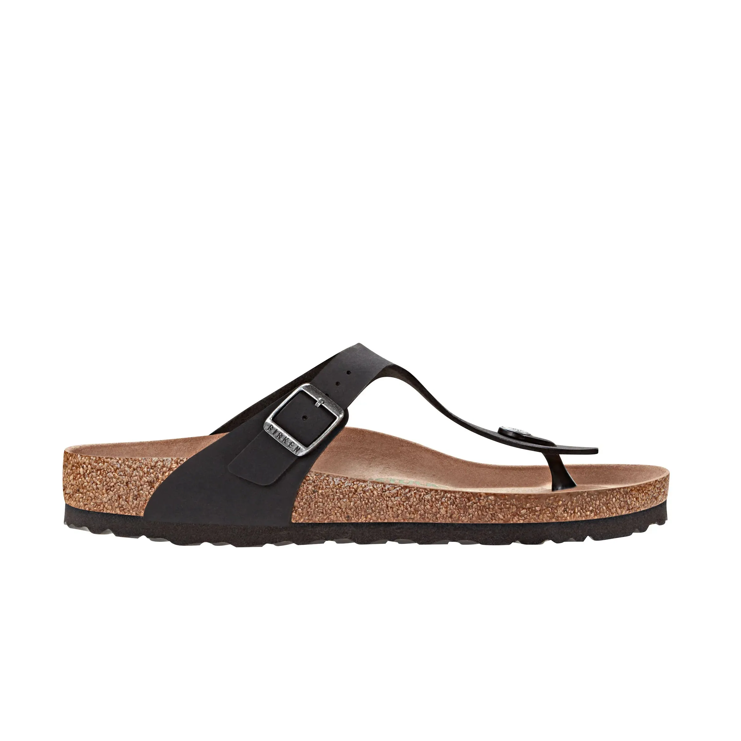 Birkenstock Gizeh Earthy Vegan BirkiBuc Sandal (Women's) Black 1020380