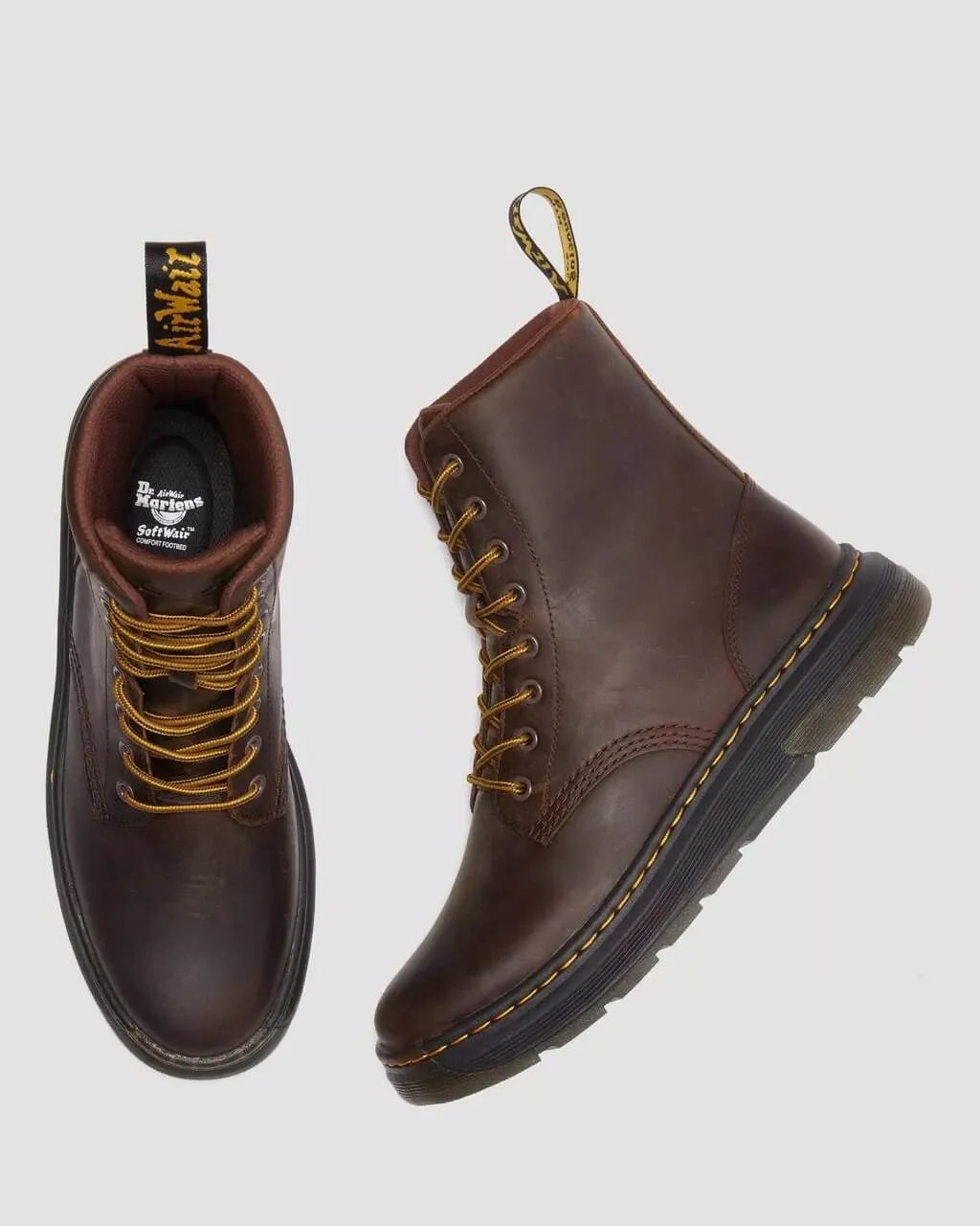 Boots Dr. Martens Crewson Crazy Horse Leather Everyday, dark brown