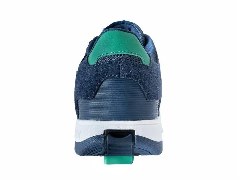 Breezy Rollers Shoes With Wheels - Hero - Navy / Green - UK:5J EU:38 US:6.5 - OUTLET