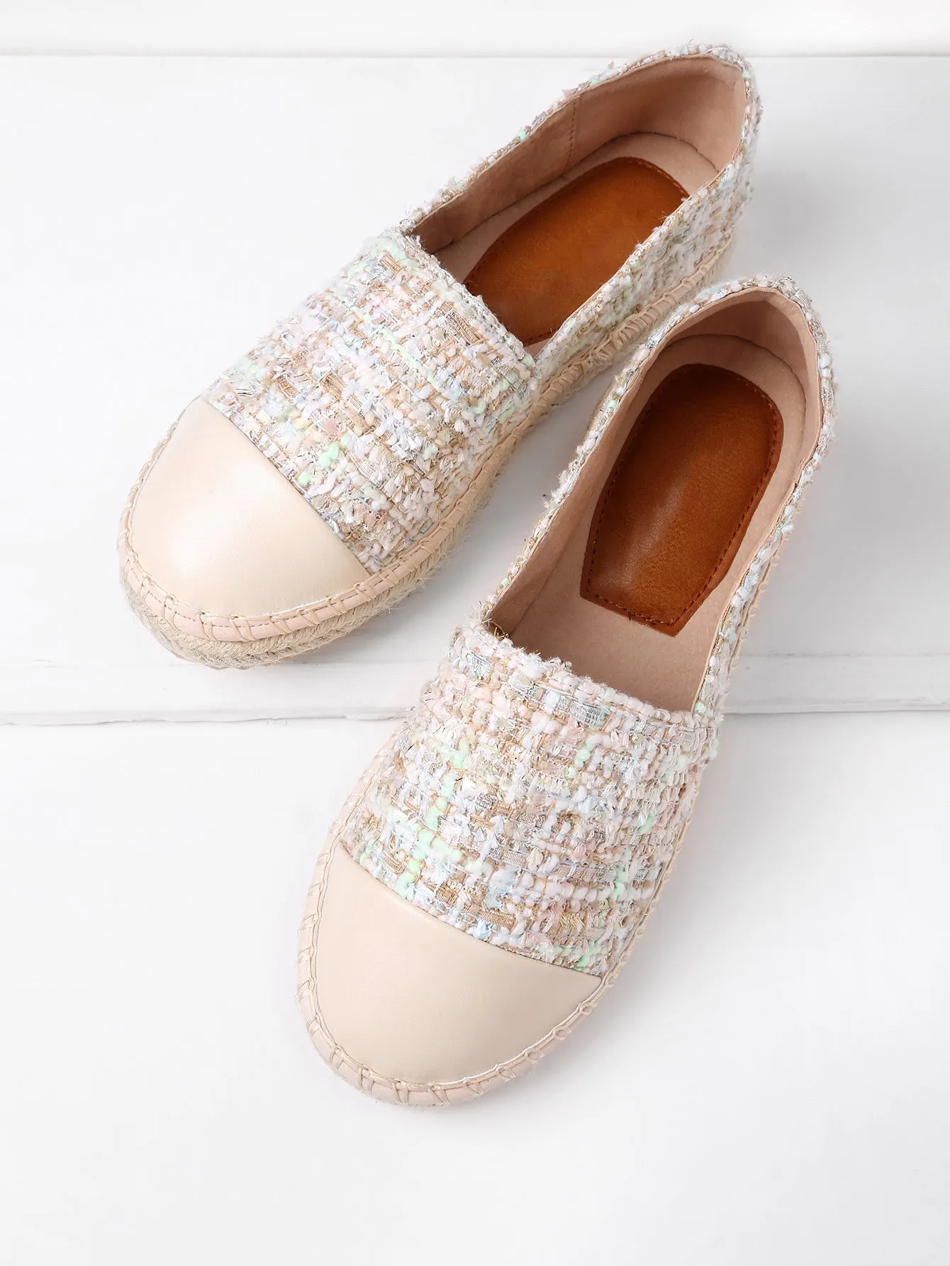 Cheap Round Toe Espadrille Flats