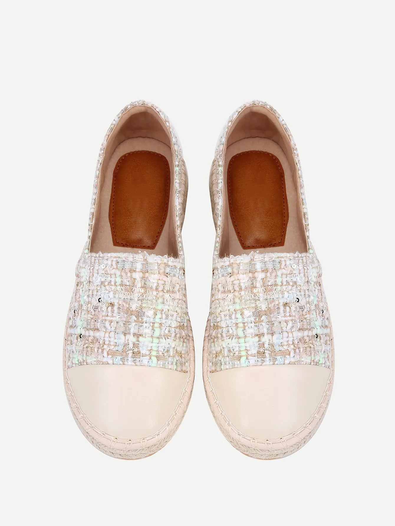 Cheap Round Toe Espadrille Flats