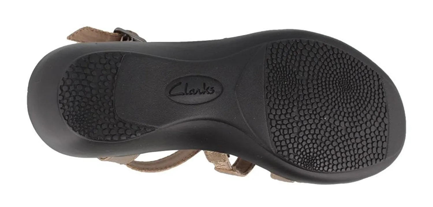 CLARKS Women's, shelba Jacoby Mid Heel Sandals