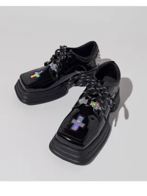 Cross flower platform shoes【s0000006100】