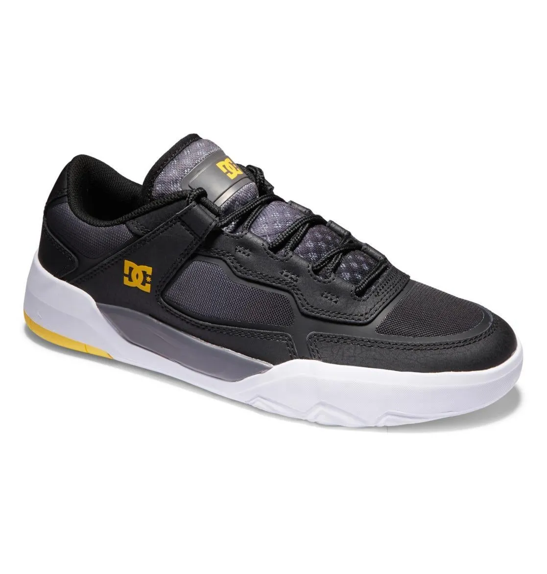 DC Metric Black Grey Yellow Skate Shoes