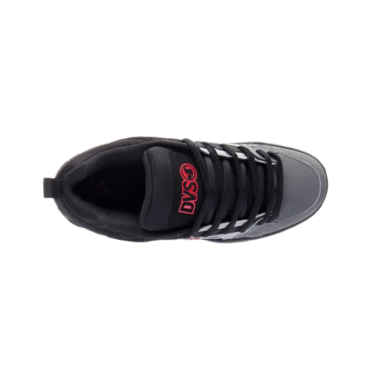 DVS F0000029701 COMANCHE MN'S (Medium) Black/Gray/Red Leather & Nubuck Skate Shoes