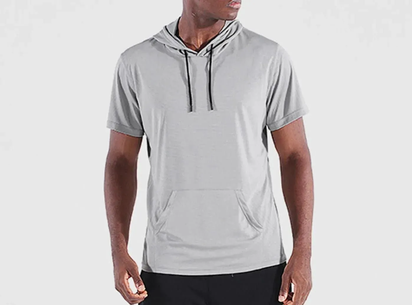 FitVille Men's Short-Sleeve Hoodie