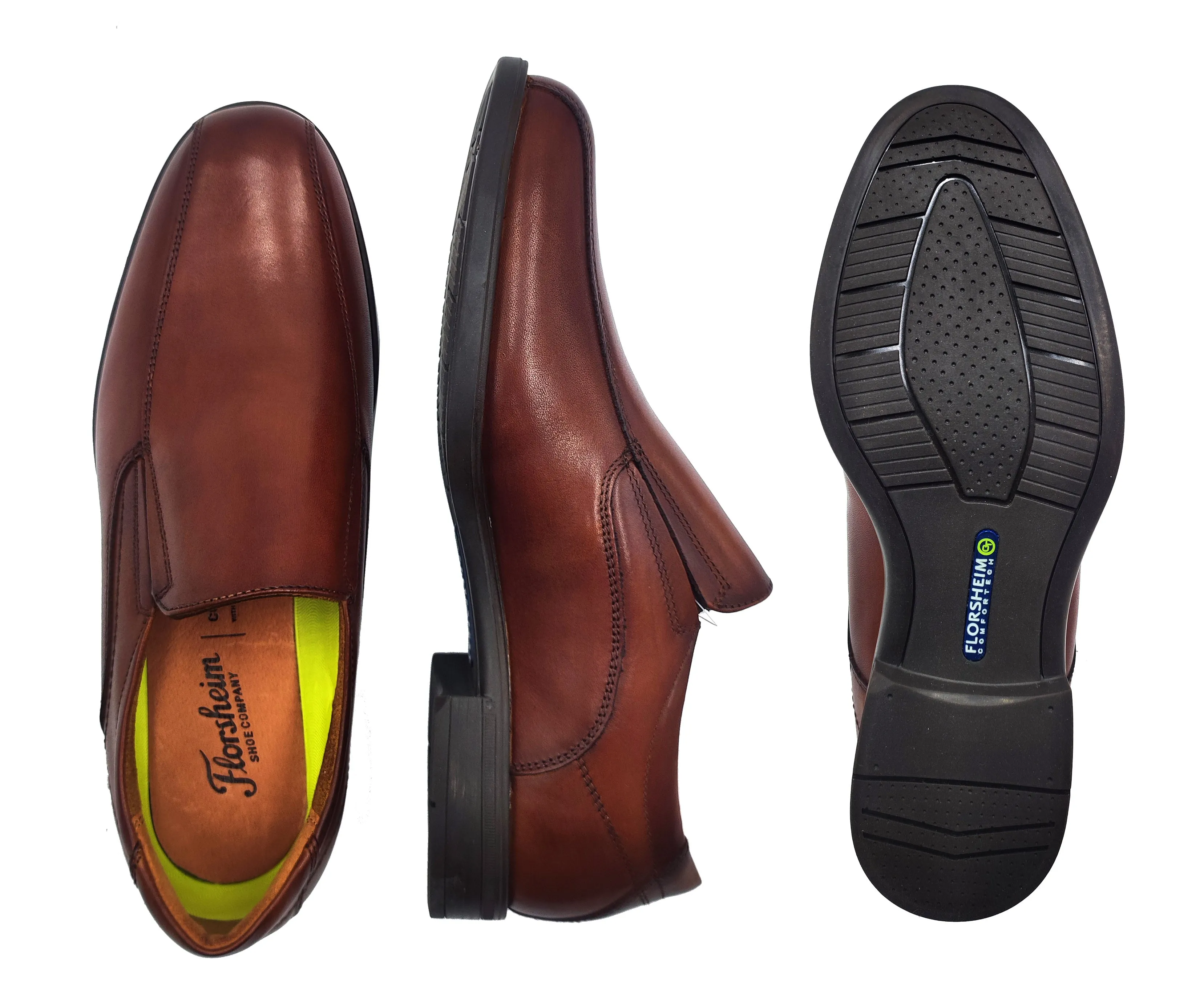 FLORSHEIM,Z-SLIP ON-SHOES-MIDTWNBIKE12166-COGNAC