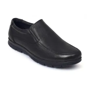 Genuine Leather Mens Slip Ons L – 02 in Black