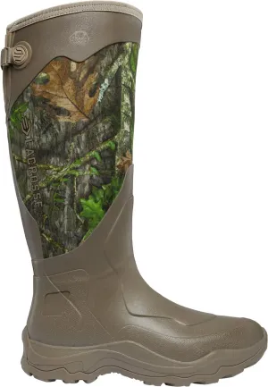 LaCrosse Mens Alpha Agility Snake 17in Mossy Oak Obsession Rubber Hunting Boots