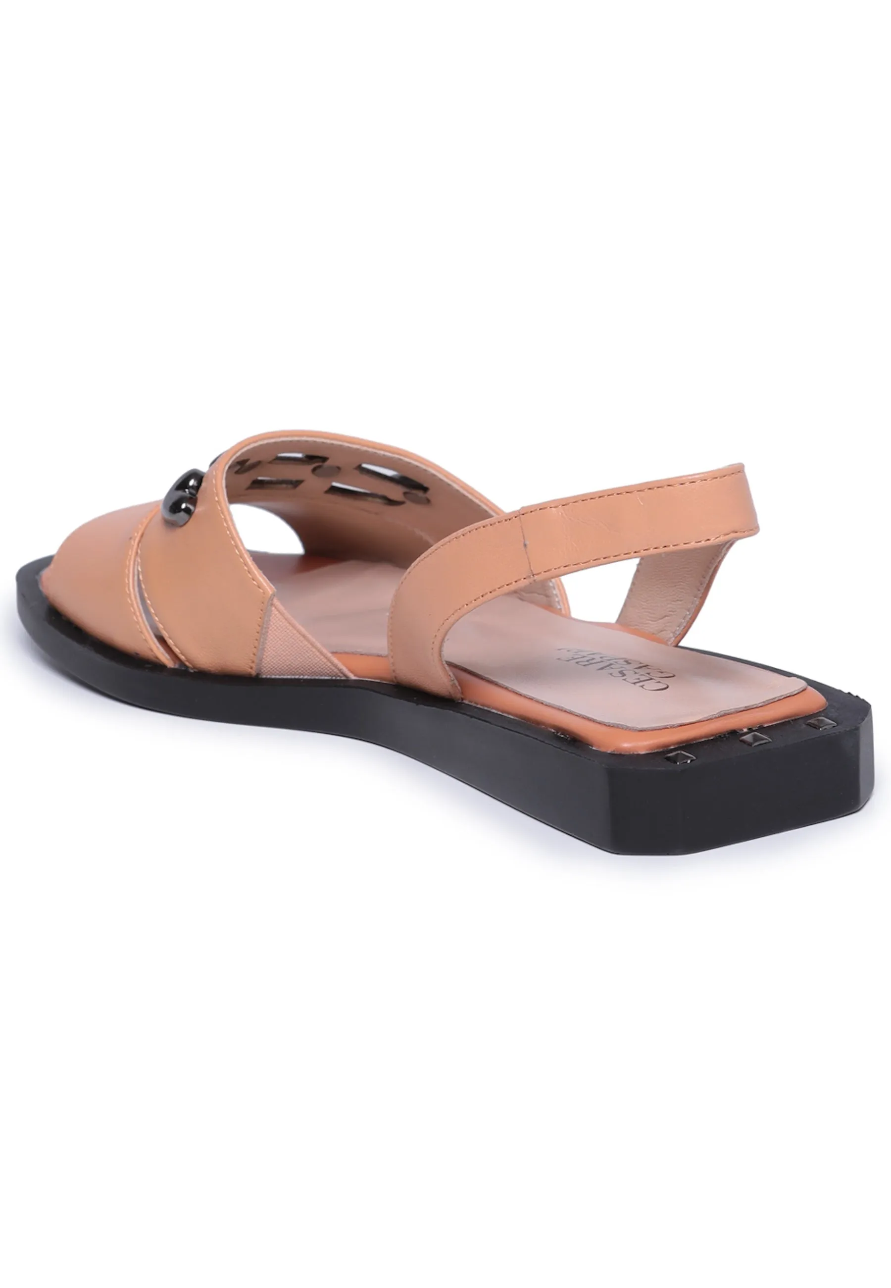 Leather Open toe Sandals - Peach