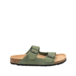 Leather Sandal With Open Toe for Men - 1727 Greco Nobuck