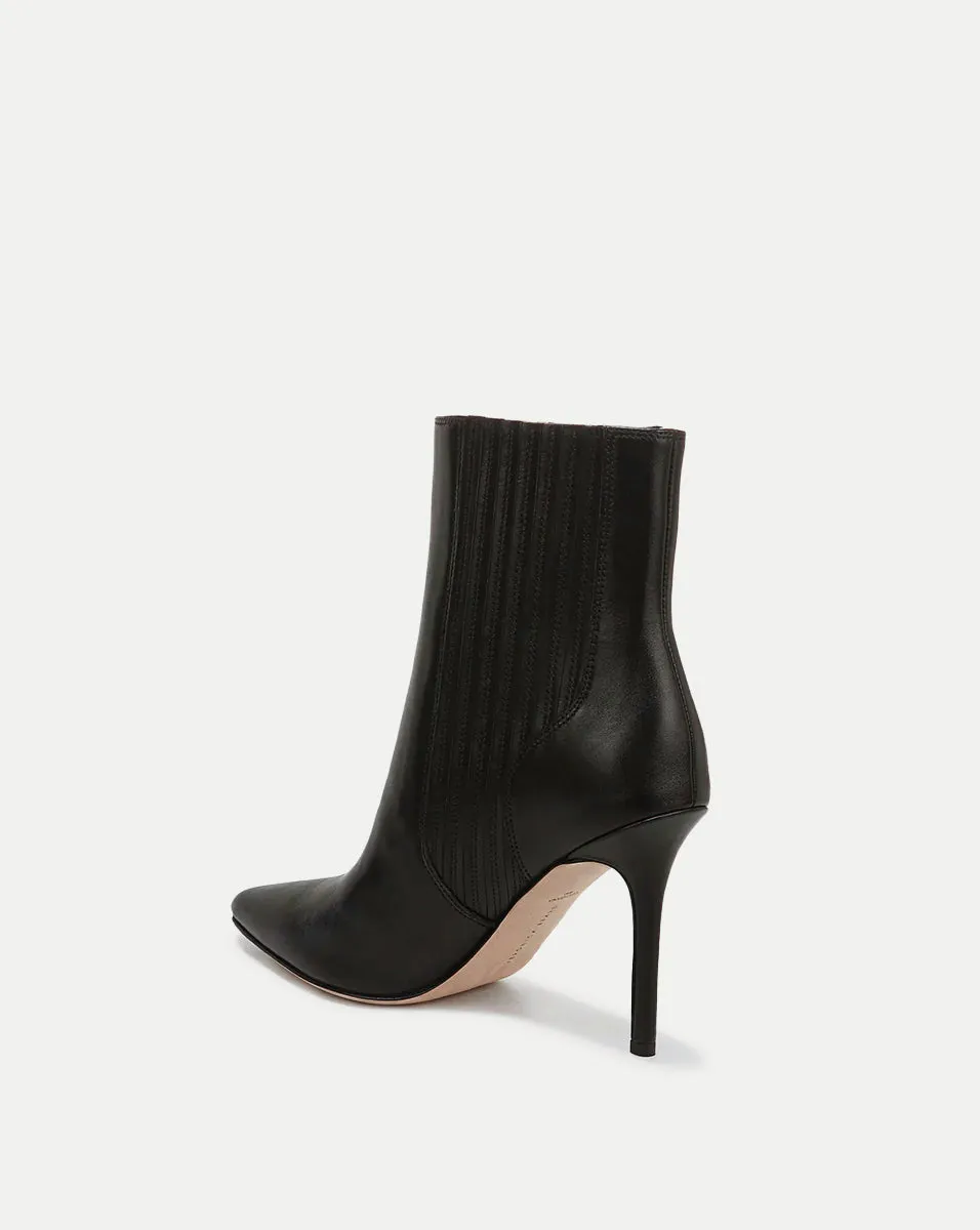 Lisa Leather Stiletto-Heel Bootie