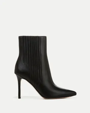 Lisa Leather Stiletto-Heel Bootie