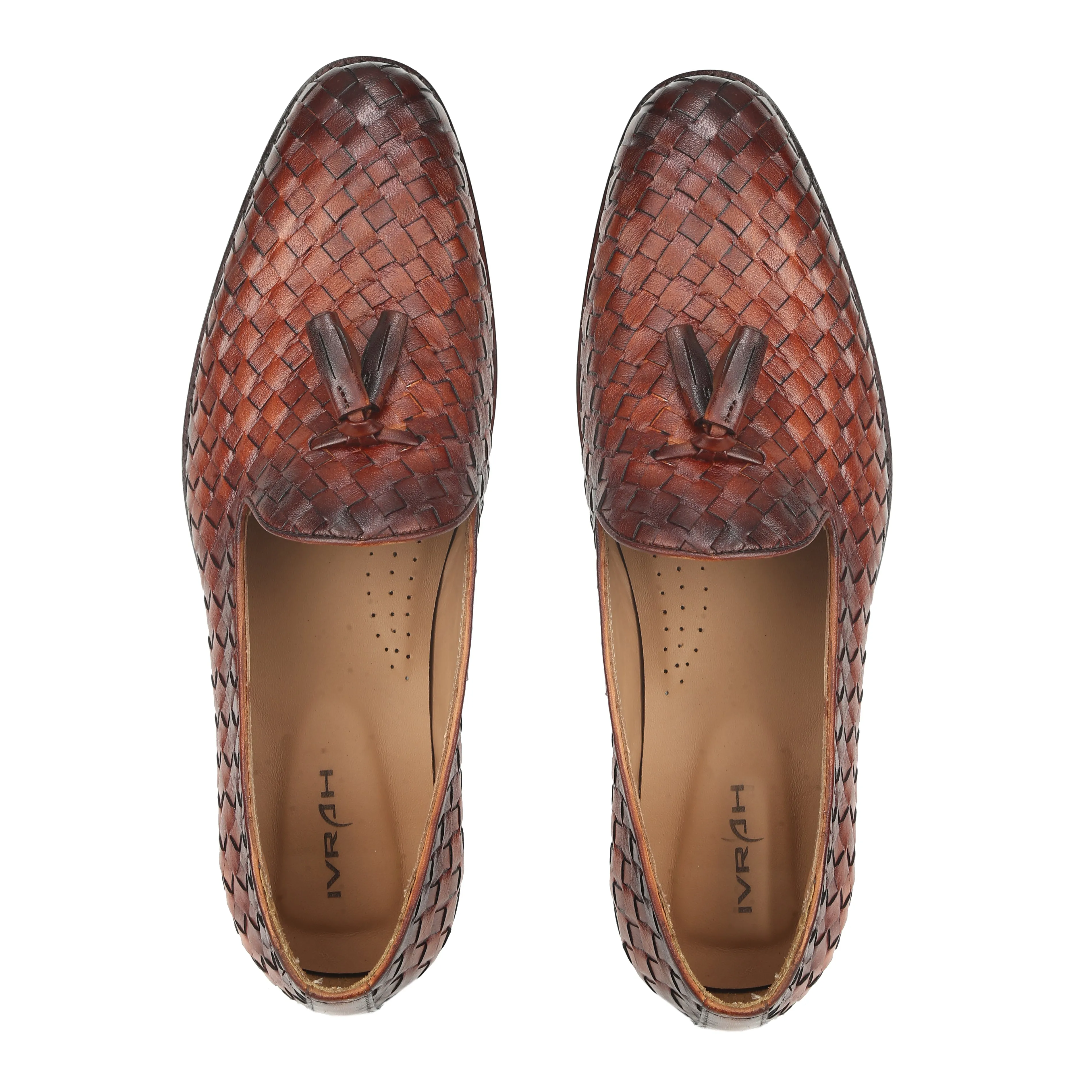 Stylish Lucas Cognac Slip-On Mesh Shoes for Men