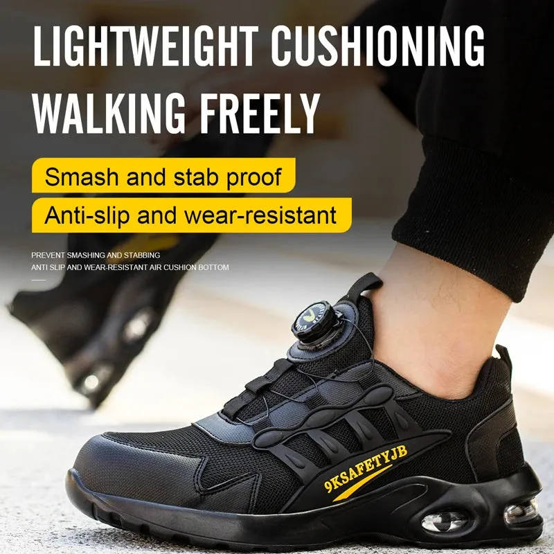 Men's Rotating Button Steel Toe Shoes, Indestructible, Puncture-Proof