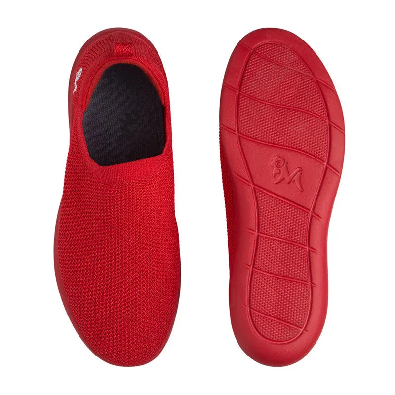 Neeman's ReLive Knit Slip On Sneakers | Fiery Red | Light-Weight & Comfortable