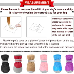 QUMYPET 4PCS Small Breed Dog Boots Hot Weather