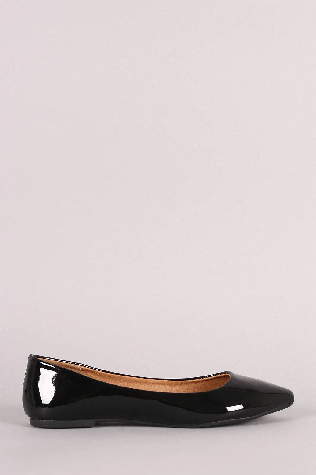 Qupid Pointy Toe Slip On Flat