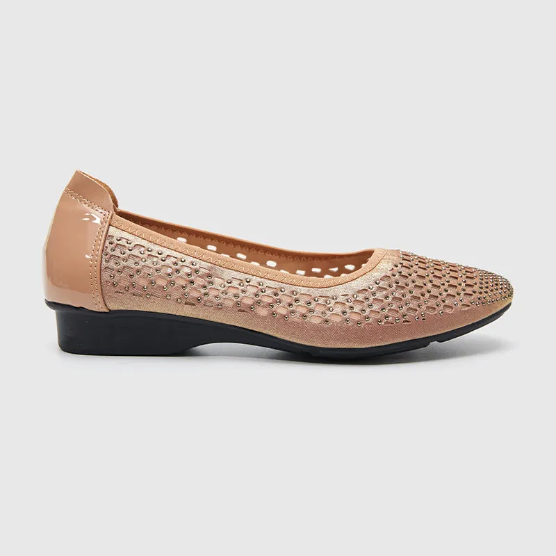 Square Toe Soft Sole Casual Flats Gold