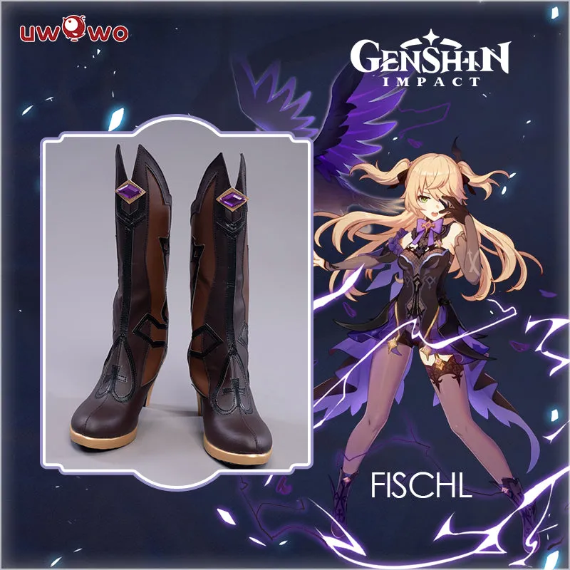 Uwowo Game Genshin Impact Cosplay Fischl Prinzessin der Verurteilung Cosplay Shoes