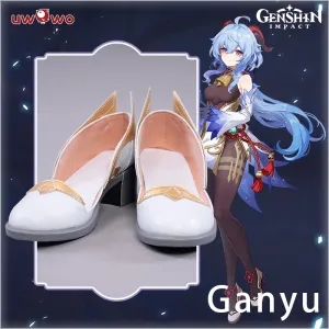 Uwowo Game Genshin Impact Cosplay Ganyu Plenilune Gaze Cosplay Shoes