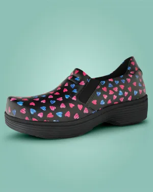 Women's Clog - Branta Black Hearts