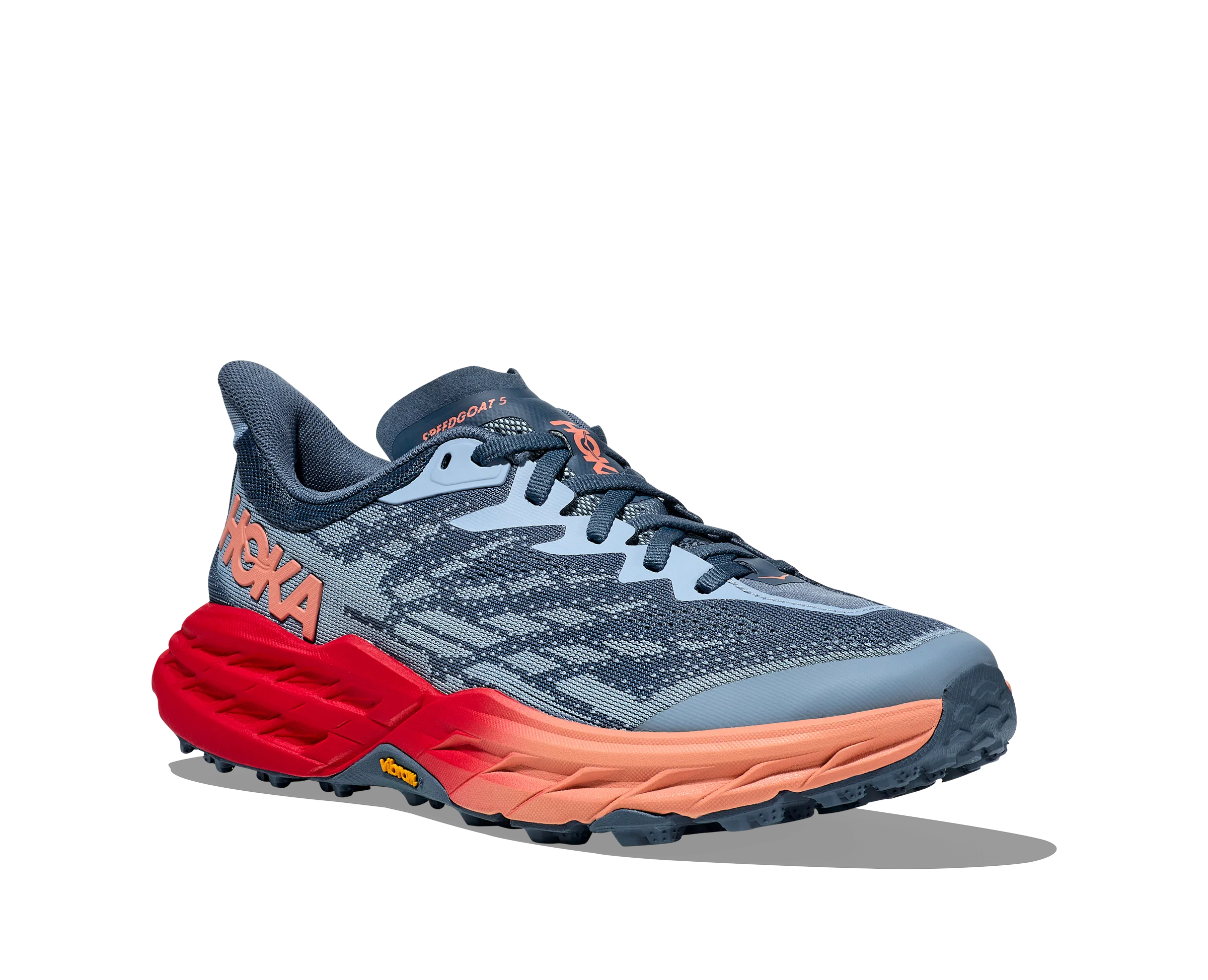 WOMEN'S HOKA SPEEDGOAT 5 1123158RPY COLOR: REAL TEAL/PAPAYA